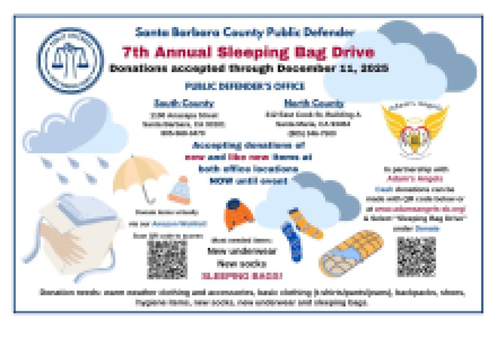 Sleeping Bag Drive for those Experiencing Homelessness