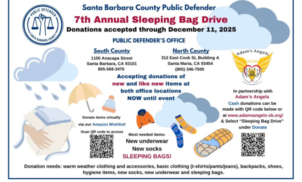 Sleeping Bag Drive for those Experiencing Homelessness