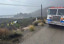 Pickup Truck Rolls Off Highway 101 Near Gaviota, Two Hospitalized