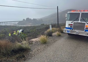 Pickup Truck Rolls Off Highway 101 Near Gaviota, Two Hospitalized