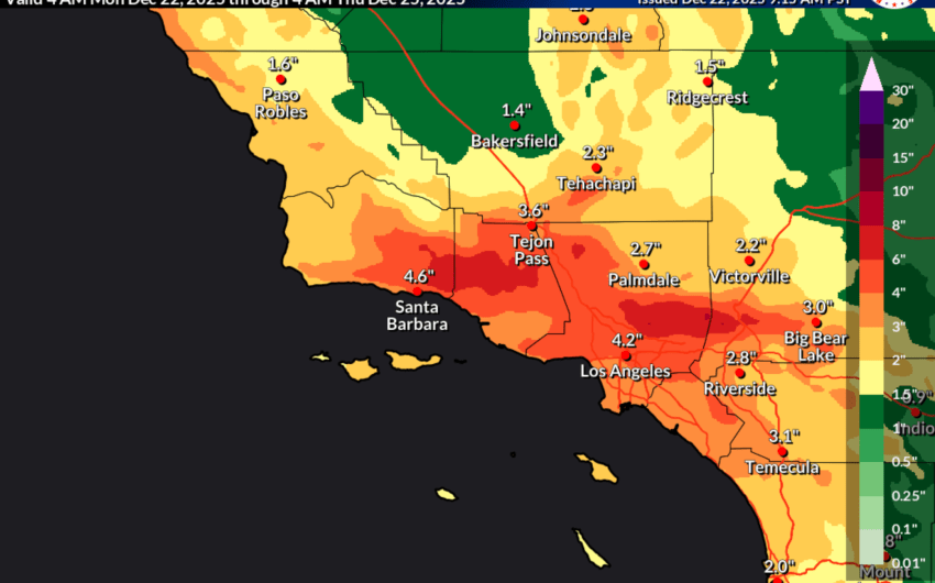 Flood Watch Issued as Powerful Holiday Storm Bears Down on Santa Barbara County