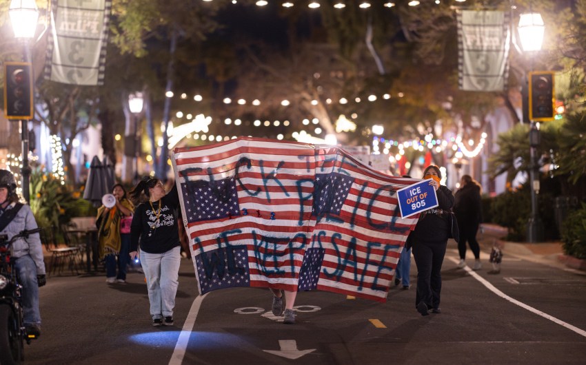Hundreds March in Santa Barbara Following ICE Pepper Spray Incident