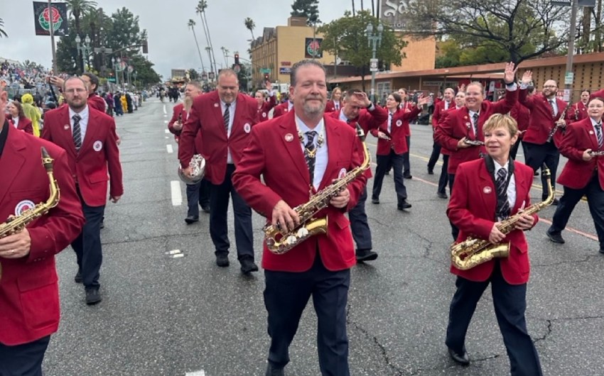 La Cumbre Junior High Band Director Marches in Rose Parade