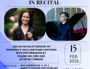 Valerie Malvinni, Viola and Peter Wittenberg, Piano in Recital!
