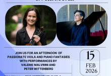 Valerie Malvinni, Viola and Peter Wittenberg, Piano in  Free Recital!