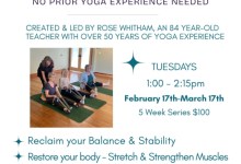 Age Wise Yoga-with Rose Whitham~ Tuesdays