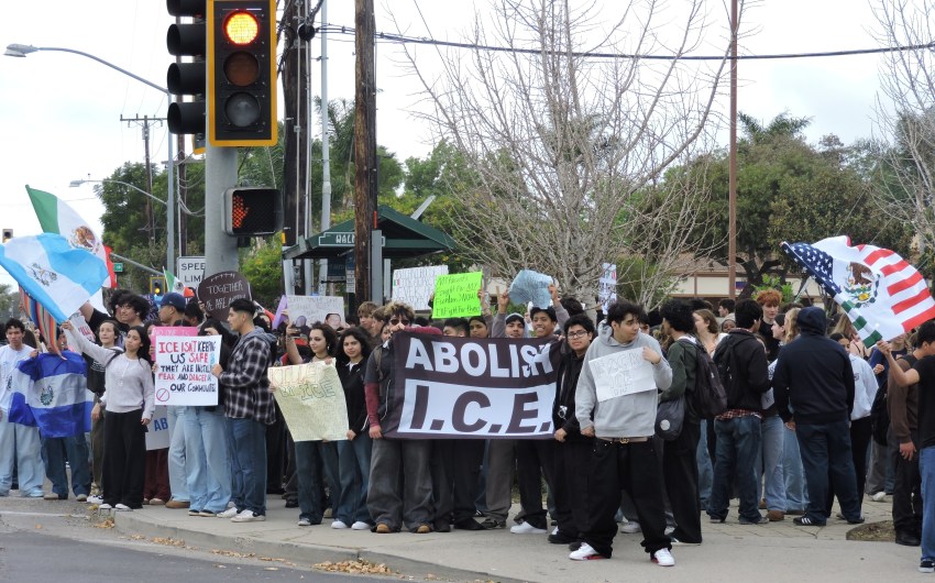 Hundreds of Students Walk out of San Marcos, Santa Barbara High Schools to Protest ICE