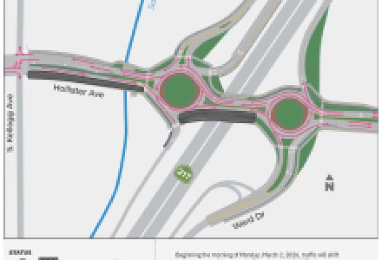 Se abrirán nuevas glorietas en la Avenida Hollister en la autopista 217