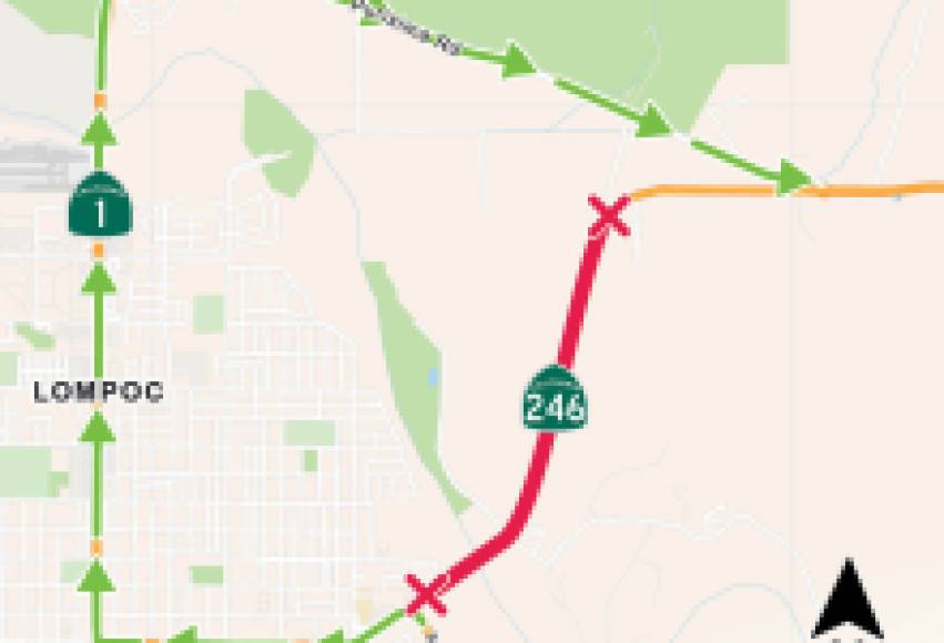 Daytime Full Closure of Highway 246 Near Lompoc set for Monday, March 2