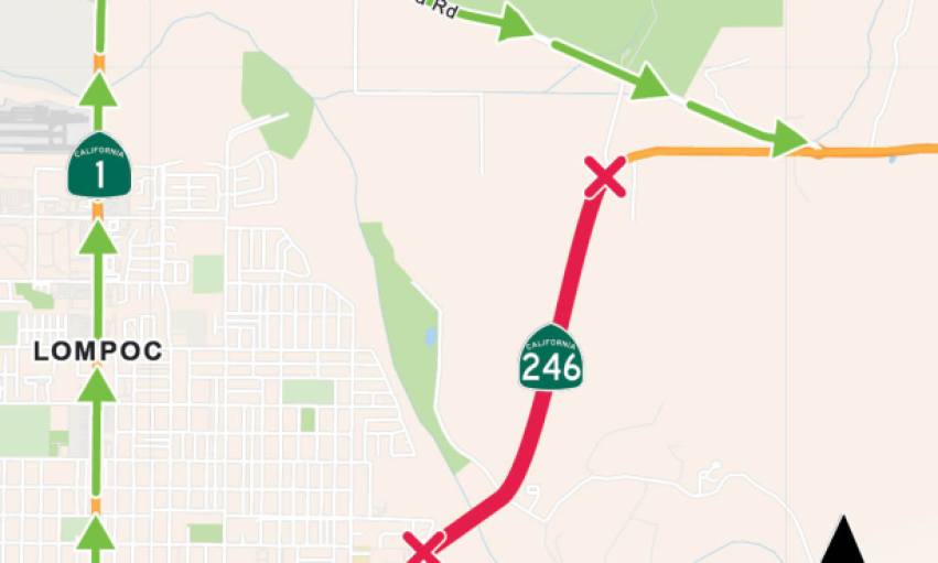 Daytime Full Closure of Highway 246 Near Lompoc set for Monday, March 2