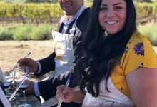 Painting in the Vineyard at Brick Barn Wine Estate