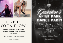 Galentine’s Live DJ Yoga Flow+Dance Party at Olada