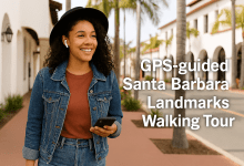 GPS-guided Santa Barbara Landmarks Walking Tour