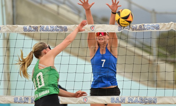 San Marcos Girls’ Beach Volleyball Sweeps Rival Santa Barbara in Channel League Contest