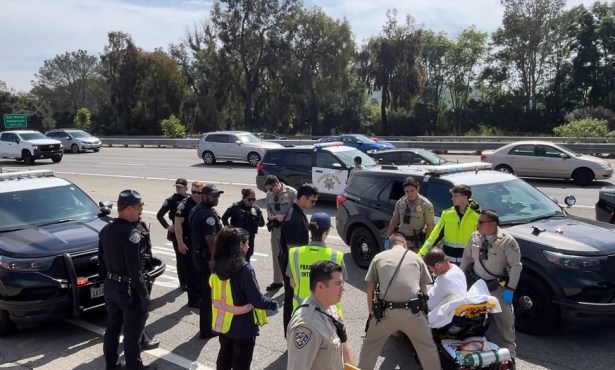 Domestic Disturbance Leads to Police Pursuit, Freeway Crash