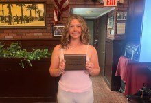 SBART Press Luncheon: Lucy Dessert and Andy Keenan Receive Athlete of the Week Awards