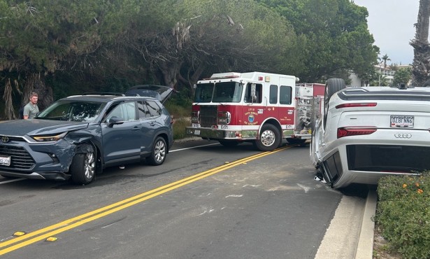 Rollover Crash on Santa Barbara’s Shoreline Drive Prompts Temporary Road Closure