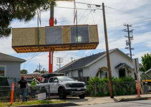 Habitat for Humanity Cranes In ADU on Santa Barbara’s Cota Street