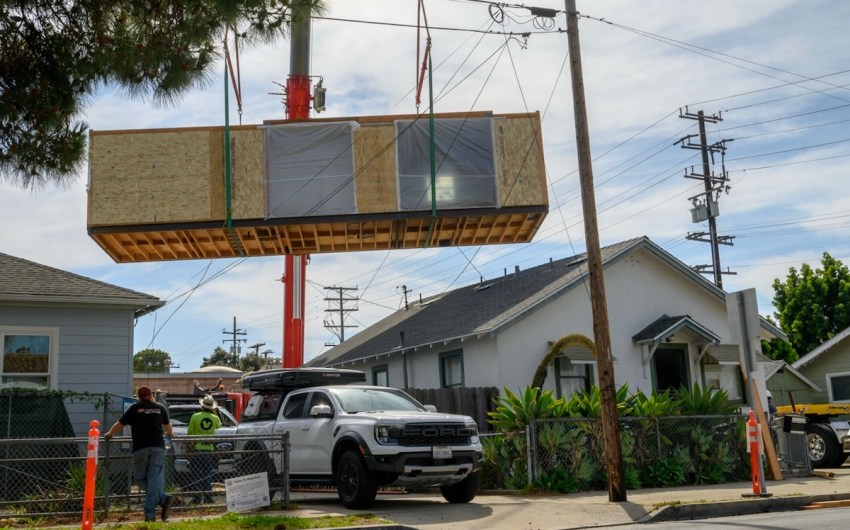 Habitat for Humanity Cranes In ADU on Santa Barbara’s Cota Street