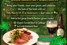 St. Patrick’s Day Celebration at Andersen’s!