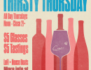 Thirsty Thursday ~ $5 Wine Tasting & $5 Glasses