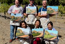 Painting in the Vineyard at Koehler Winery