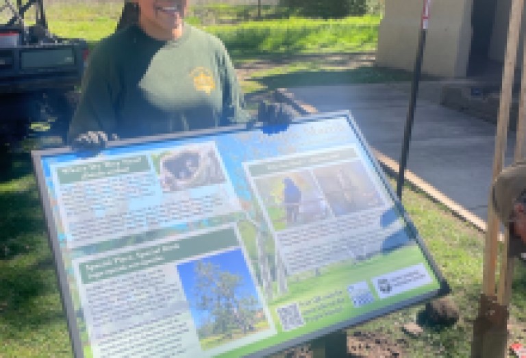 SBAS Installs Educational Signage for Purple Martins, a Species of Special Concern, at Nojoqui Falls Park