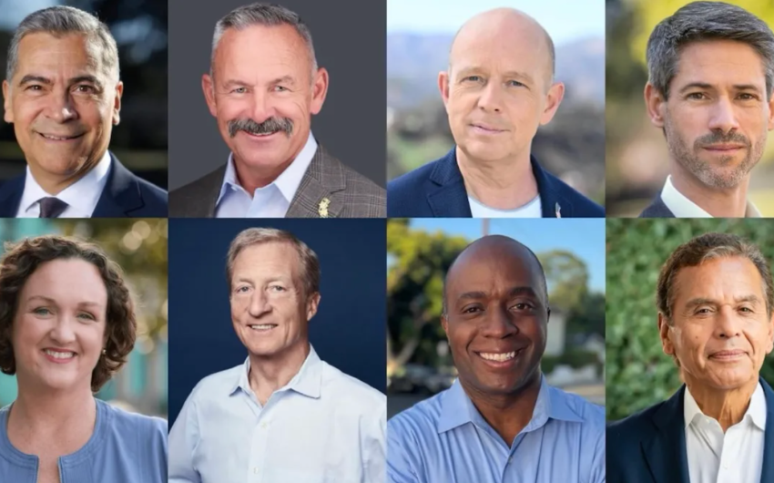 Candidates Target Steyer, Becerra in Free-Wheeling California Governor Debate