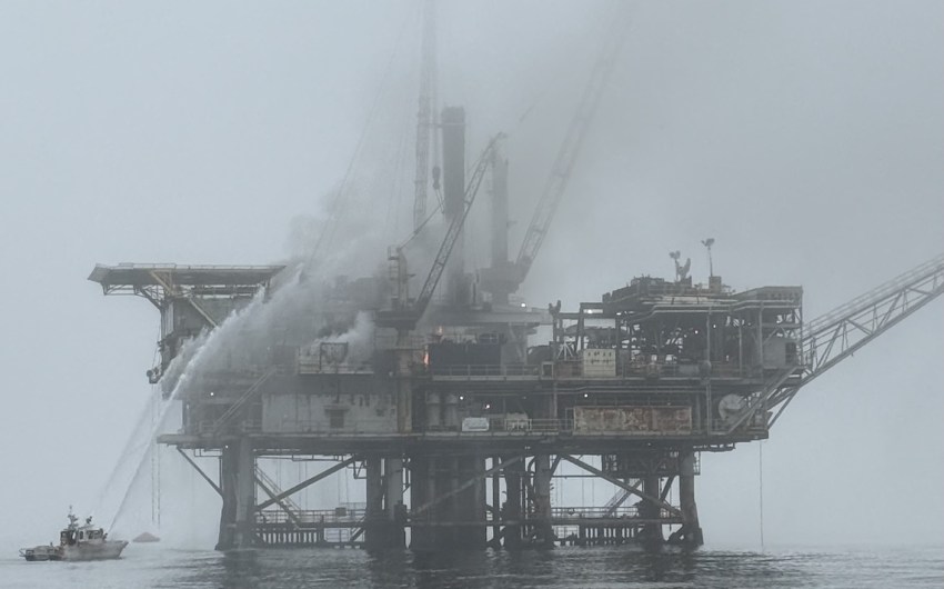 Fire Breaks Out on Platform Habitat off Coast of Summerland