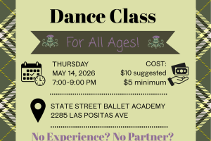 Family Scottish Ceilidh Dance Class Thurs May 14