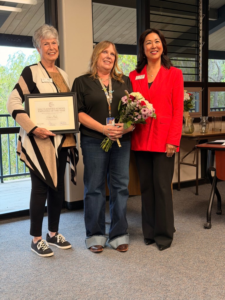 Trustee Judy Frost, Cheri Palin, and Santa Barbara County Superintendent of Schools Susan Salcido. Photo Elaine Sanders.