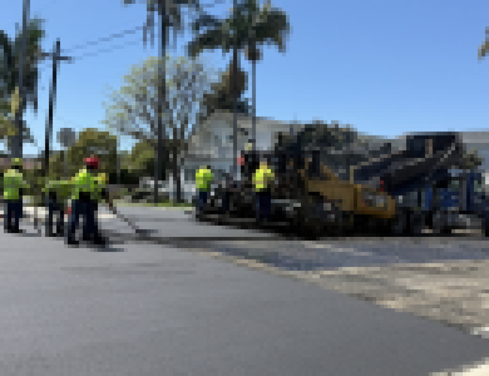 Repavimentación de la calle Anacapa