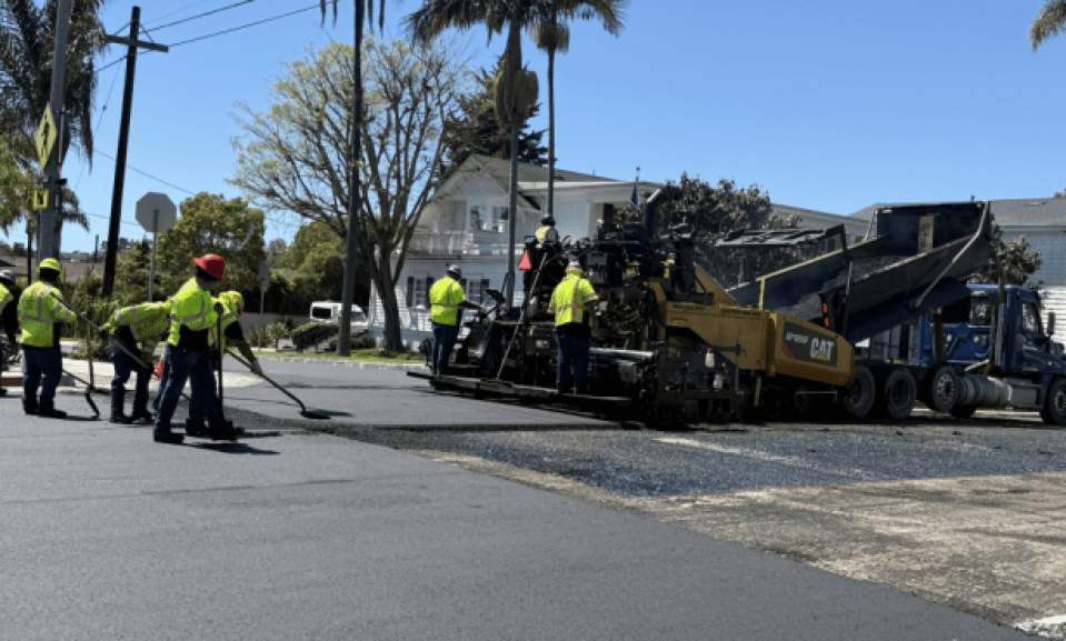 Repavimentación de la calle Anacapa
