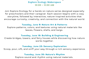 Preschool Nature Explorers at EE Makerspace - Art From Scrap