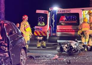 Two Hospitalized after Car and Motorcycle Crash on Cabrillo Boulevard 