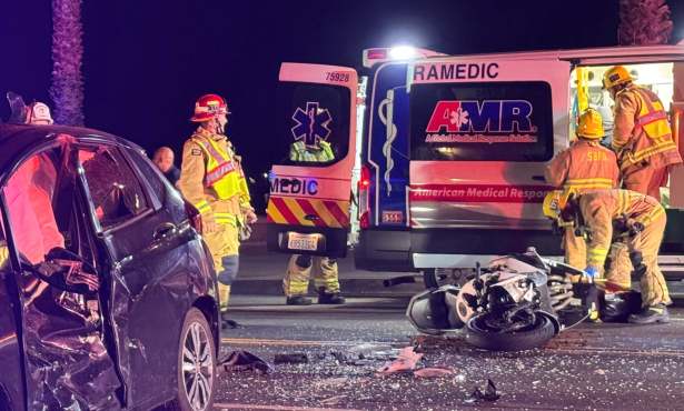 Two Hospitalized after Car and Motorcycle Crash on Cabrillo Boulevard 