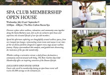 Spa Club Membership Open House