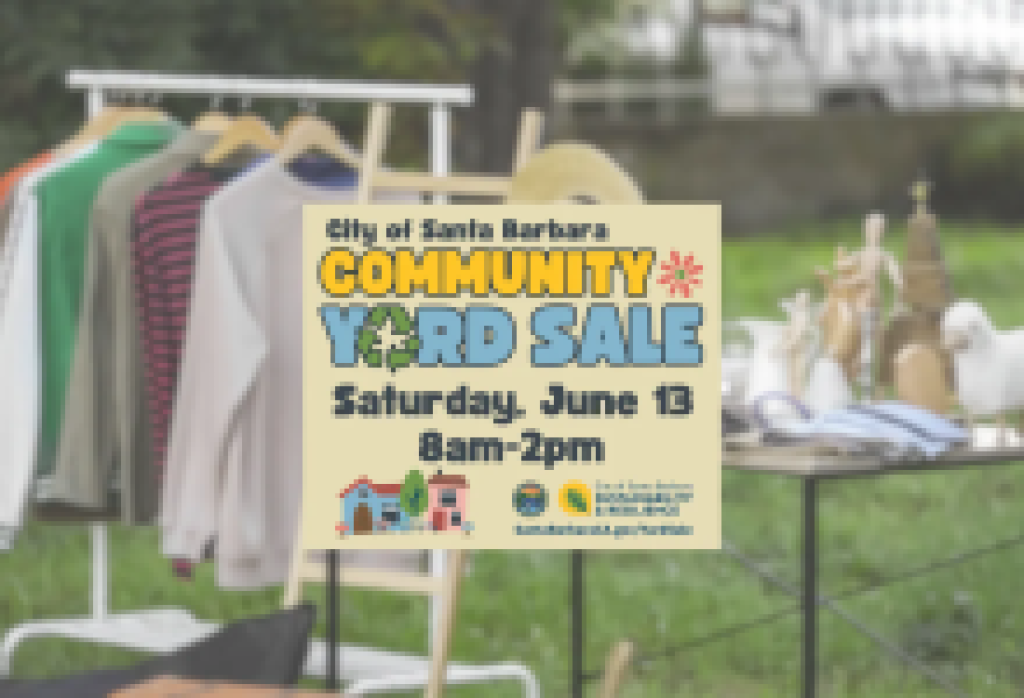 Shop Sustainably at the City of Santa Barbara’s Community Yard Sale!