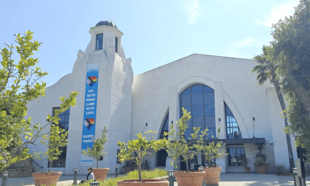 Pride Banner Drapes Santa Barbara Airport Entrance