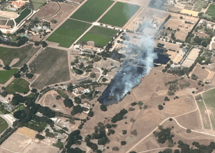 Alamo Fire Starts in Heart of Santa Ynez Valley