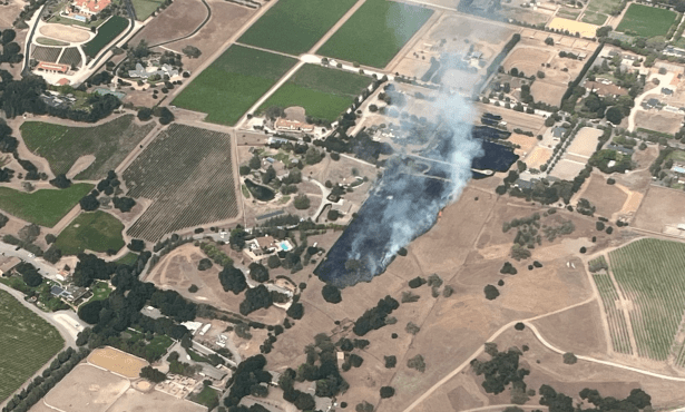 Alamo Fire Starts in Heart of Santa Ynez Valley