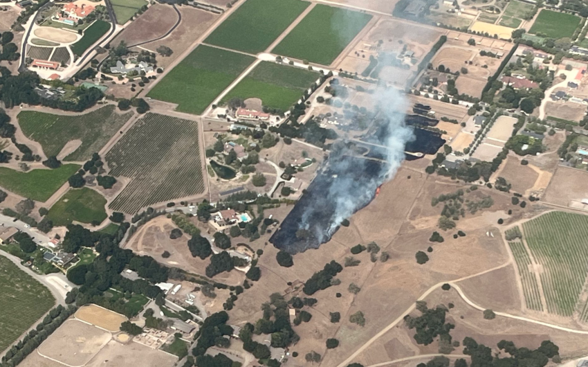 Η φωτιά Alamo ξεκινά στην καρδιά της κοιλάδας Santa Ynez