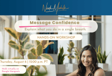 Online Workshop: Message Confidence – Hone your Elevator Pitch