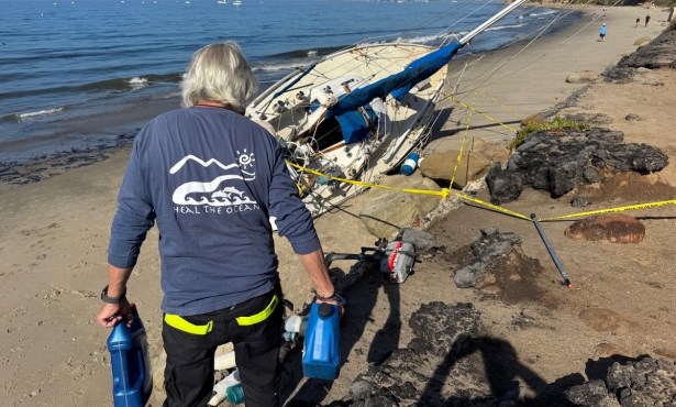 Derelict Boats Get Beached on Montecito’s Butterfly Beach