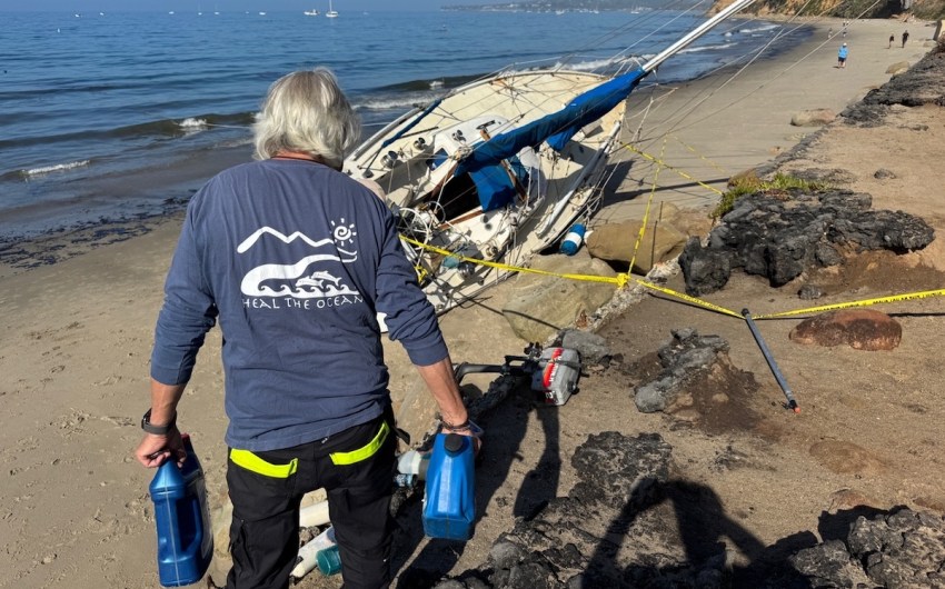 Derelict Boats Get Beached on Montecito’s Butterfly Beach