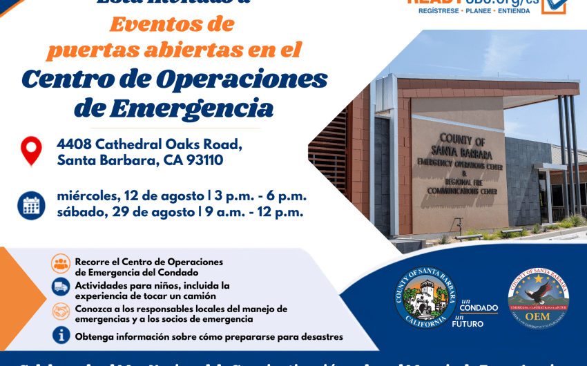 Explora el Centro de Operaciones de Emergencia del condado durante dos eventos de puertas abiertas en agosto