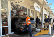 SUV Crashes into Toy Crazy in Montecito Country Mart