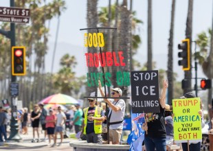 ‘Good Trouble Lives On’ Rally Draws Hundreds to Santa Barbara Waterfront