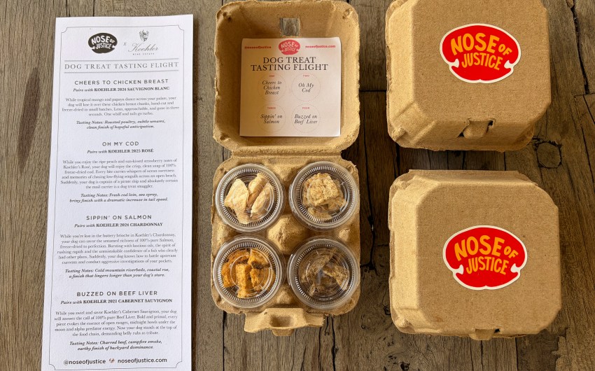 A Wine Tasting for Humans, a Treat Tasting for Dogs