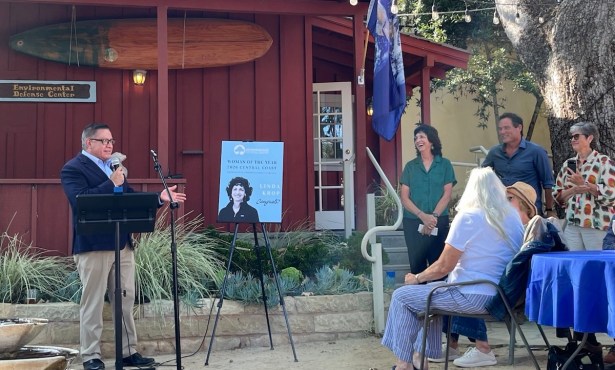 Linda Krop Receives Her Flowers for Guarding the Central Coast  